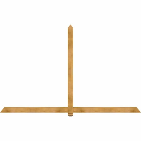 Ekena Millwork Eugene Rough Sawn Timber Gable Bracket, Western Red Cedar, 108"W x 68"H x 4"D x 4"F, 15/12 Pitch GBW108X68X0404EUG00RWR